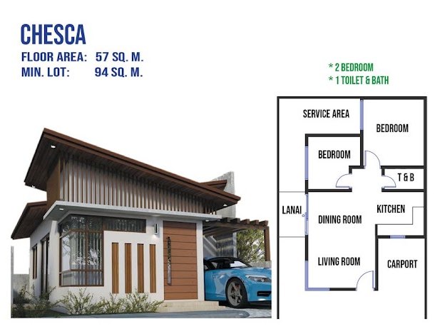 AnCor plan sheet detail for the Chesca house model, showing the elevation and floor plans