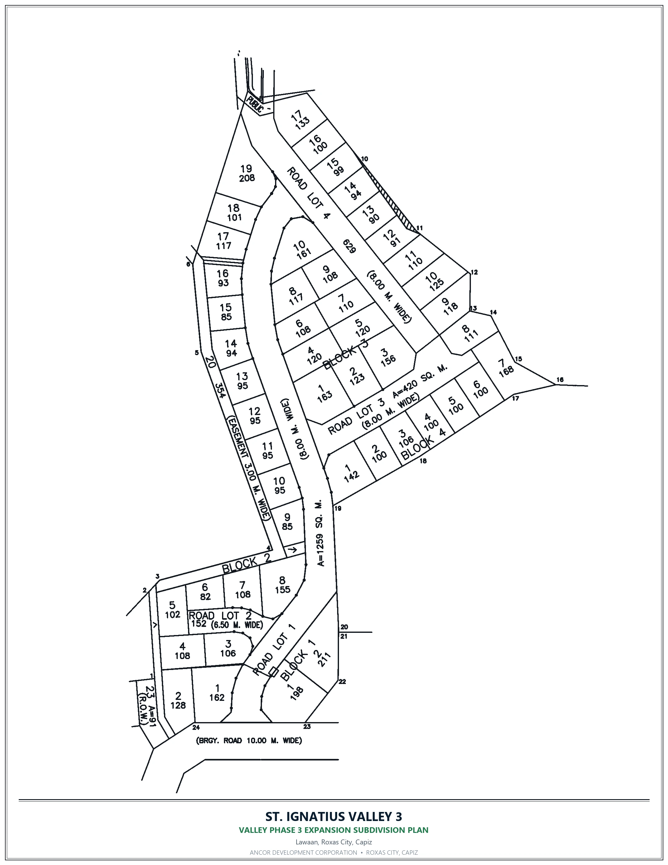 Official subdivision map of St. Ignatius Valley 3