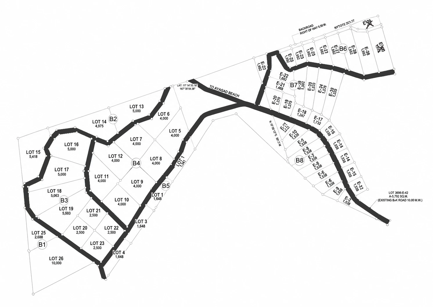 Official subdivision map of Talon Farm Estates